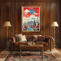 Tokyo Tradition Meets Modernity Travel Poster