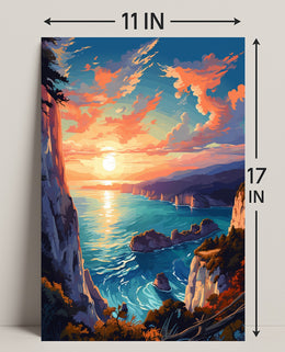 Coastal Sunset Serenity Poster