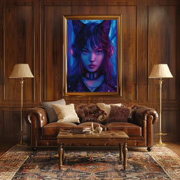 Neon Cyber Aesthetic Art Print Poster for Room Decor PosterGoat