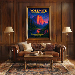 Yosemite National Park Majesty in Granite Poster PosterGoat