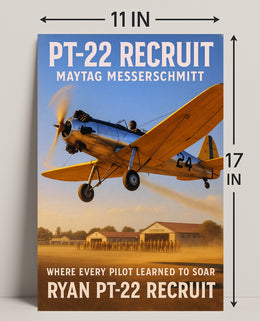 PT-22 Recruit Aviation Training Poster PosterGoat