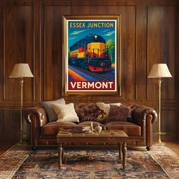 Essex Junction Train Vermont Poster