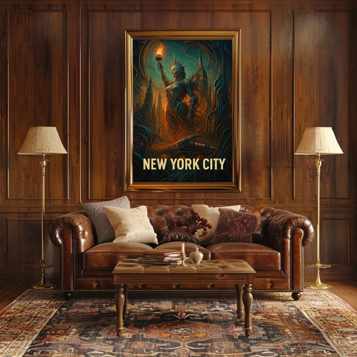 New York City Futuristic Vision Poster