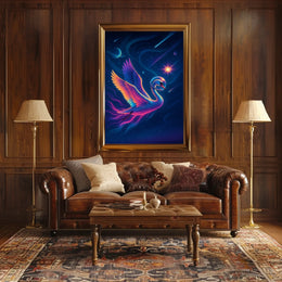 Celestial Swan Odyssey Poster