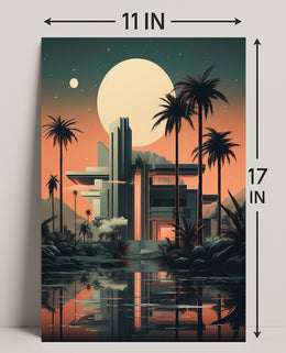 Futuristic Oasis Poster PosterGoat