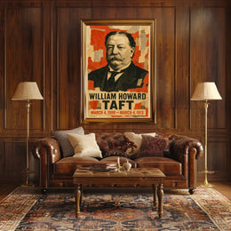 William Howard Taft 27th President of the United States Layered paper Collage Poster