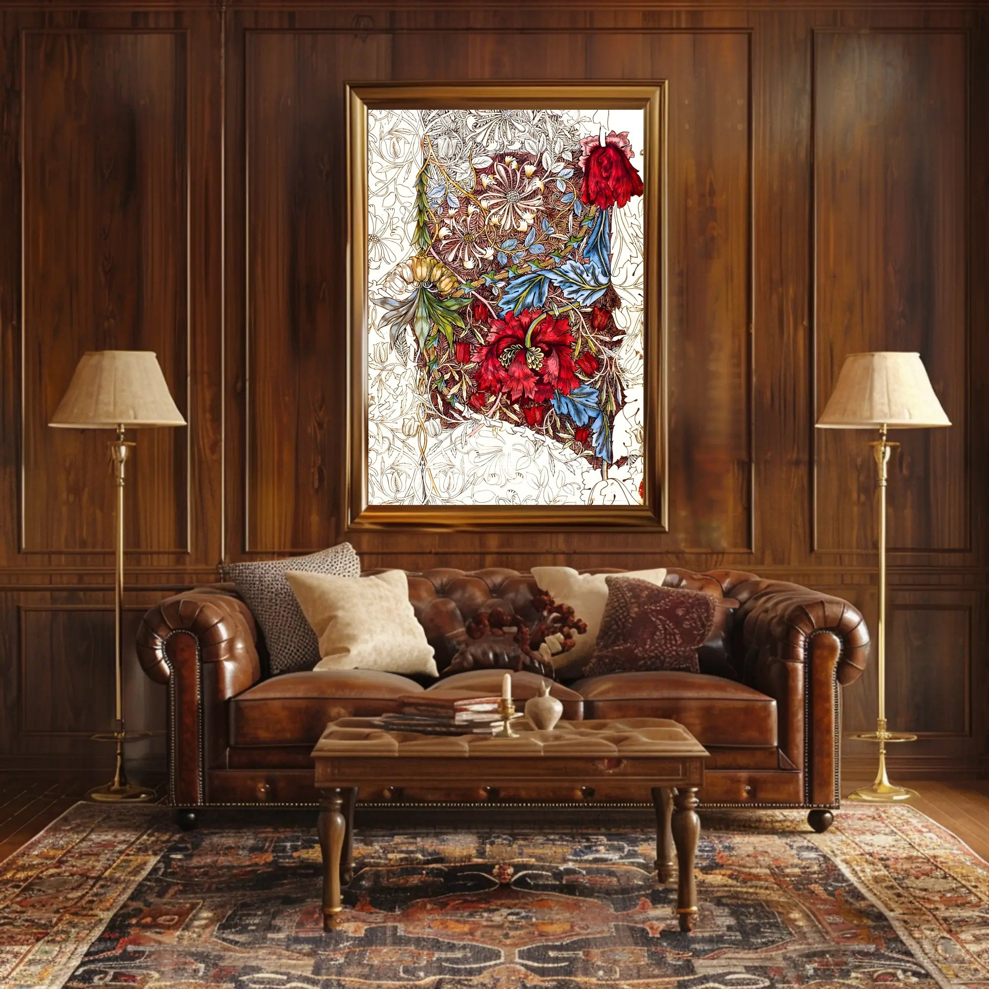 Floral Tapestry Art Poster