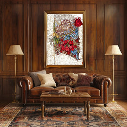 Floral Tapestry Art Poster