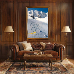 Skiing in Pontresina Poster PosterGoat
