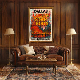 Dallas Lone Star Lights Poster