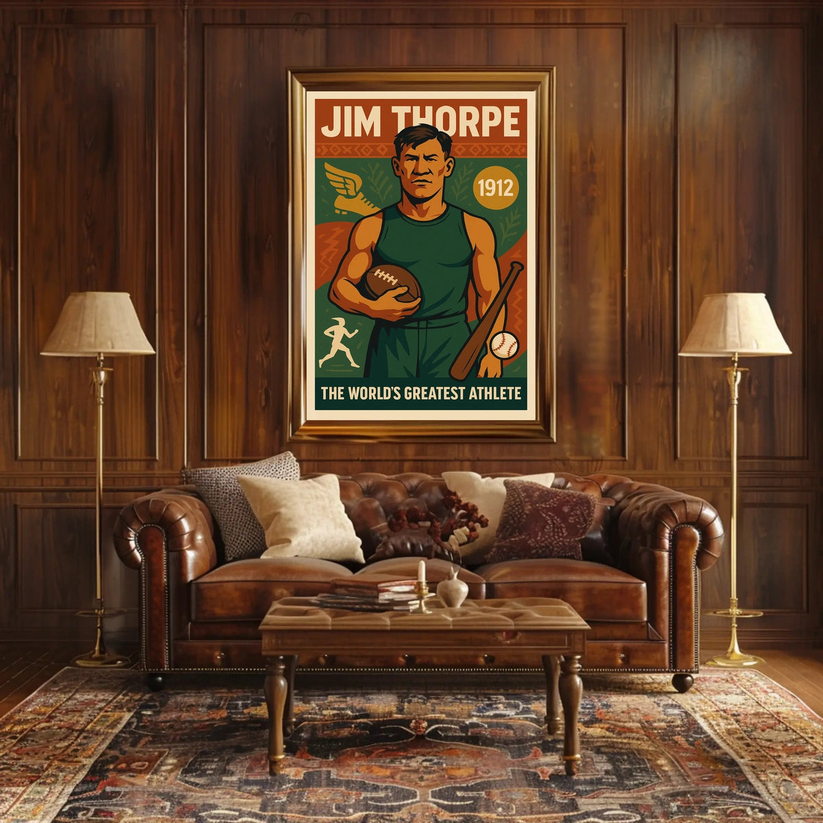 Jim Thorpe Legendary Athlete Poster