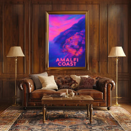 Amalfi Coast Poster Wall Art for Coastal Decor 18x24