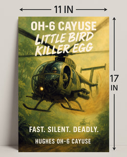 Hughes OH-6 Cayuse Little Bird Killer Egg Poster PosterGoat