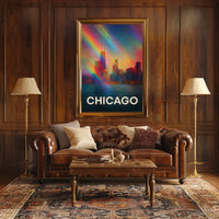 Chicago Skyline Photography Realism Wanderlust Poster