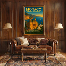 Monaco Jewel of the Mediterranean Poster