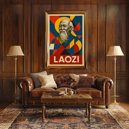 Laozi A Geometric Tribute Poster