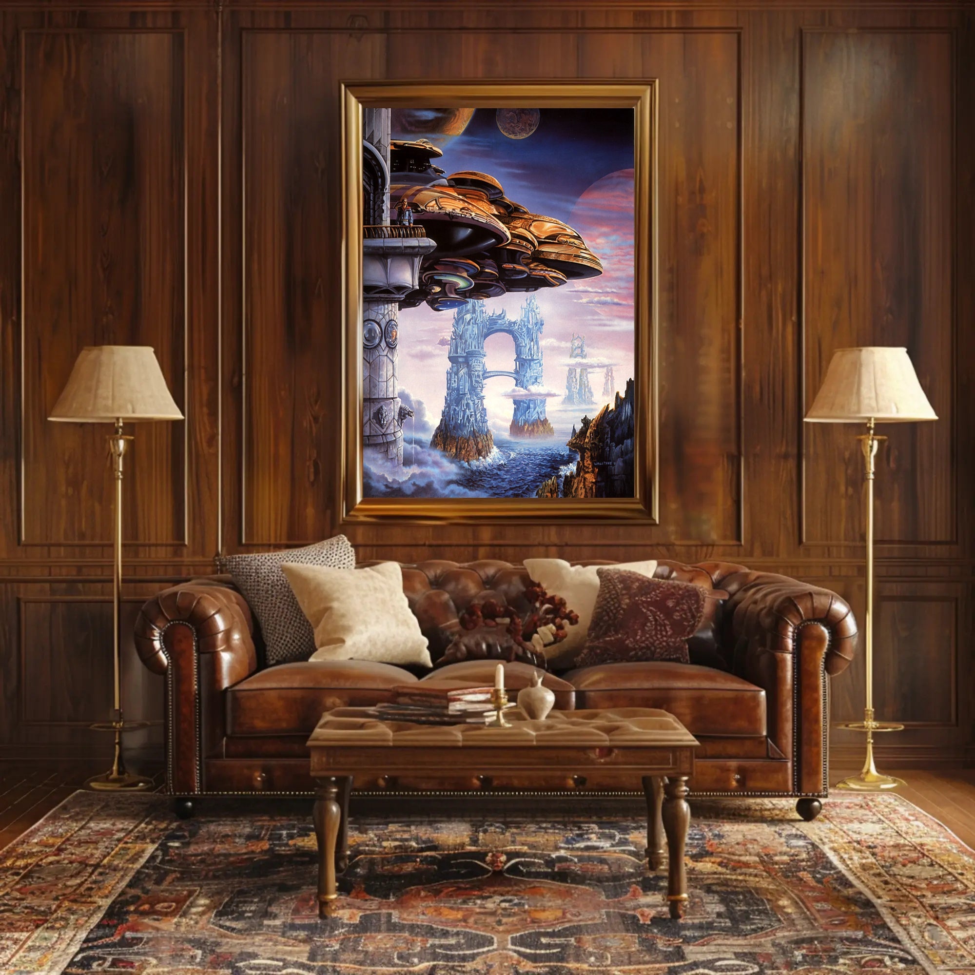 Futuristic Cityscape Extraterrestrial Wonders Futuristic Sci-Fi Poster