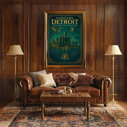 Fantasy Detroit Poster PosterGoat