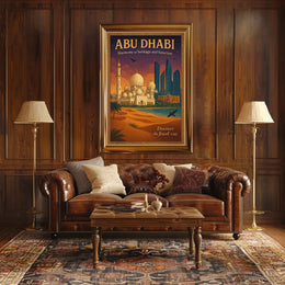 Abu Dhabi Harmony in Architectural Cityscape Urban or Cityscape Poster
