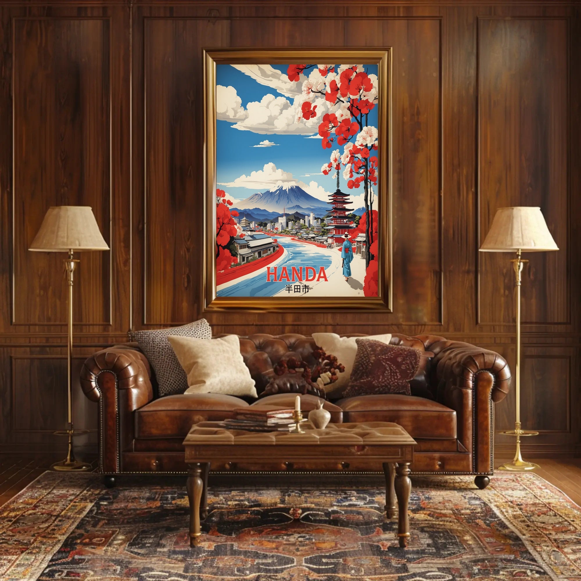 Japanese Cultural Beauty Poster with Traditional and Modern Influences