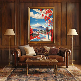 Japanese Cultural Beauty Poster with Traditional and Modern Influences