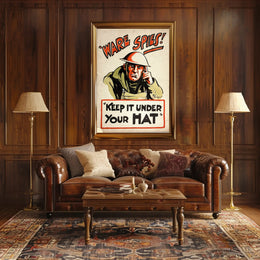 KEEP IT UNDER YOUR HAT WWII Propaganda Poster