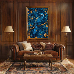 Vibrant Blue Macaw Exotic Animal Poster