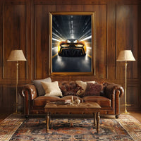 High-Performance Sports Car Futuristic Sci-Fi Poster