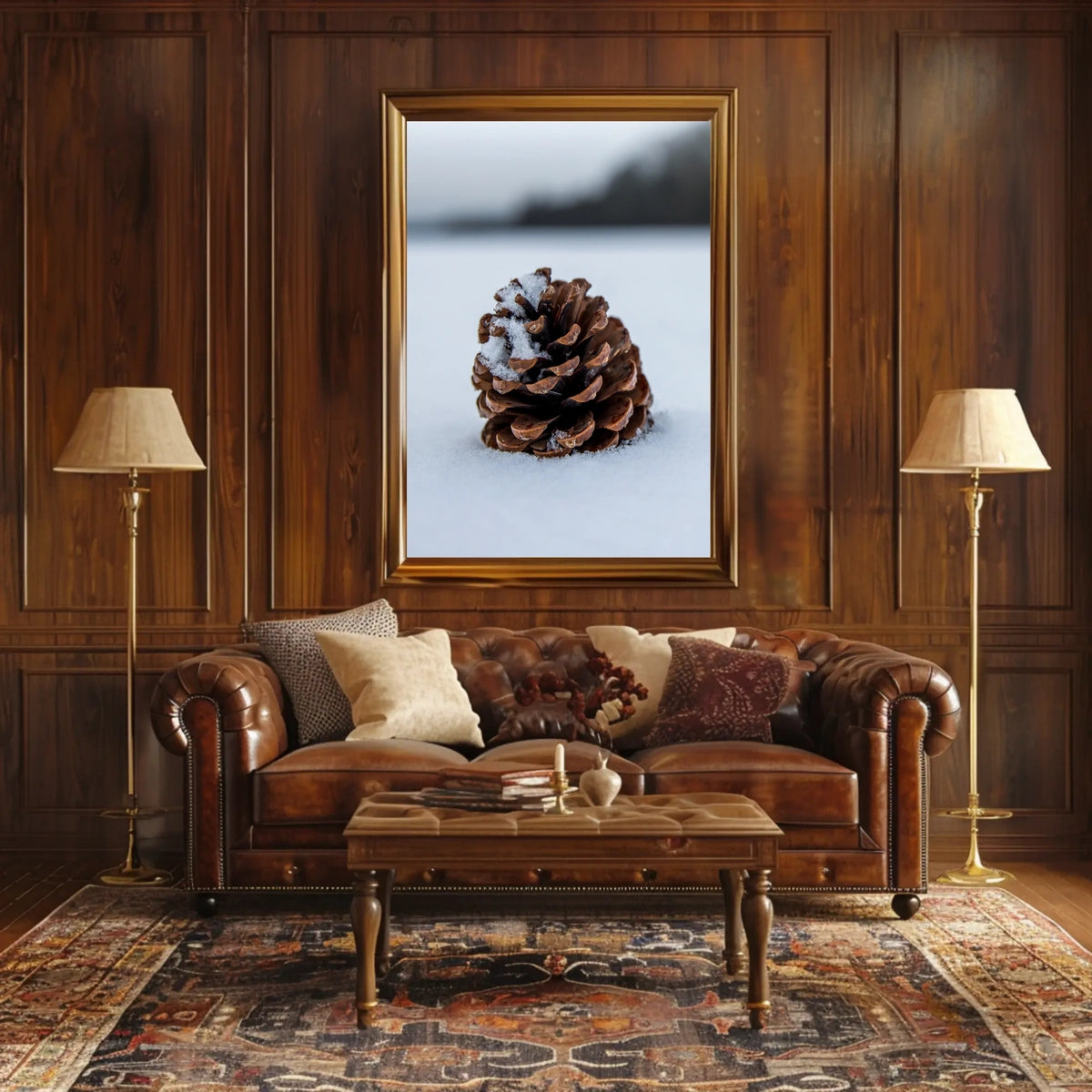 Winter Pinecone Poster
