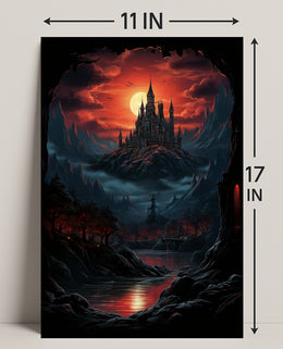Enchanted Castle At Dusk Poster