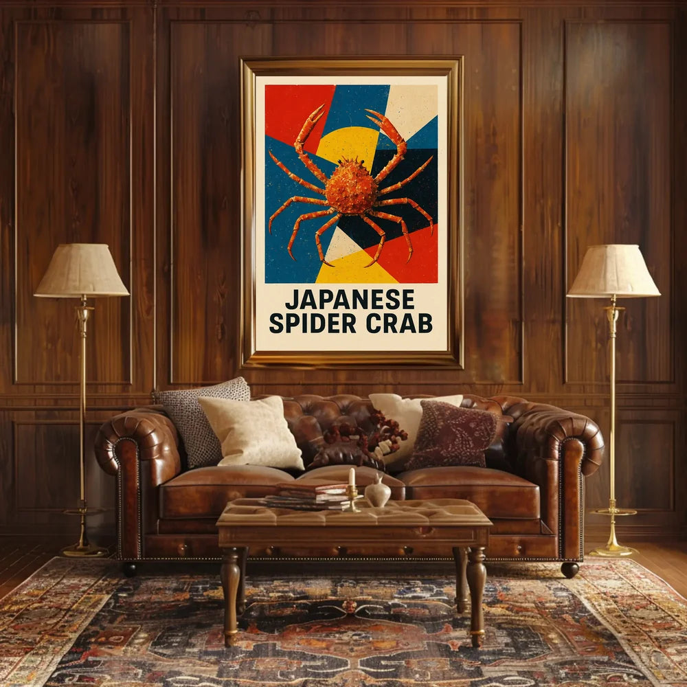 Japanese Spider Crab Art Poster