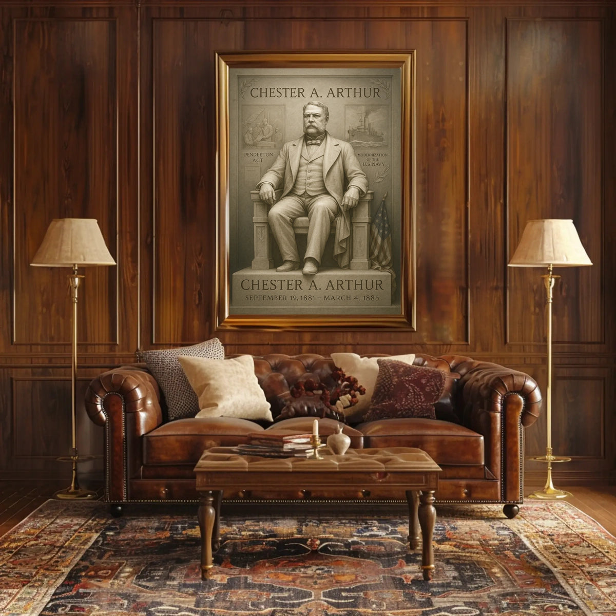 Chester A. Arthur Presidency Overview Poster