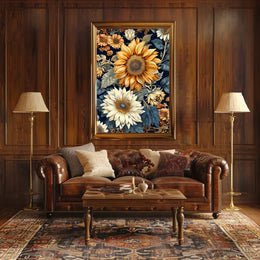 Sunflower Sunshine Vibes: Abstract or Artistic Poster