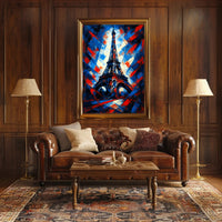 Eiffel Tower in Abstract Colors Poster PosterGoat