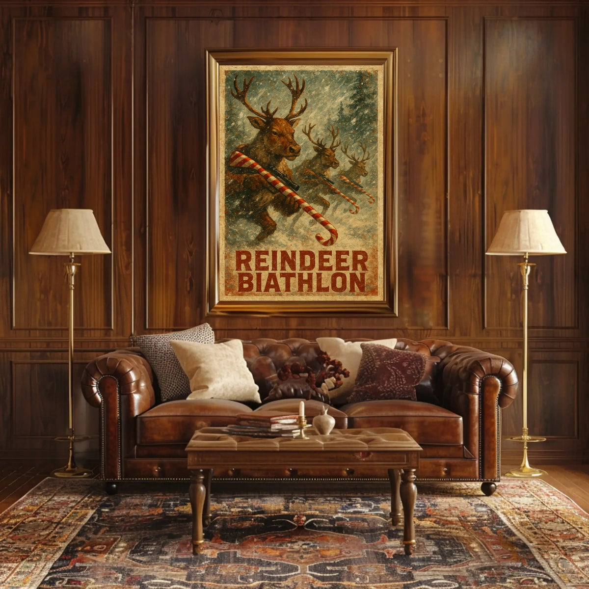 Reindeer Biathlon Poster