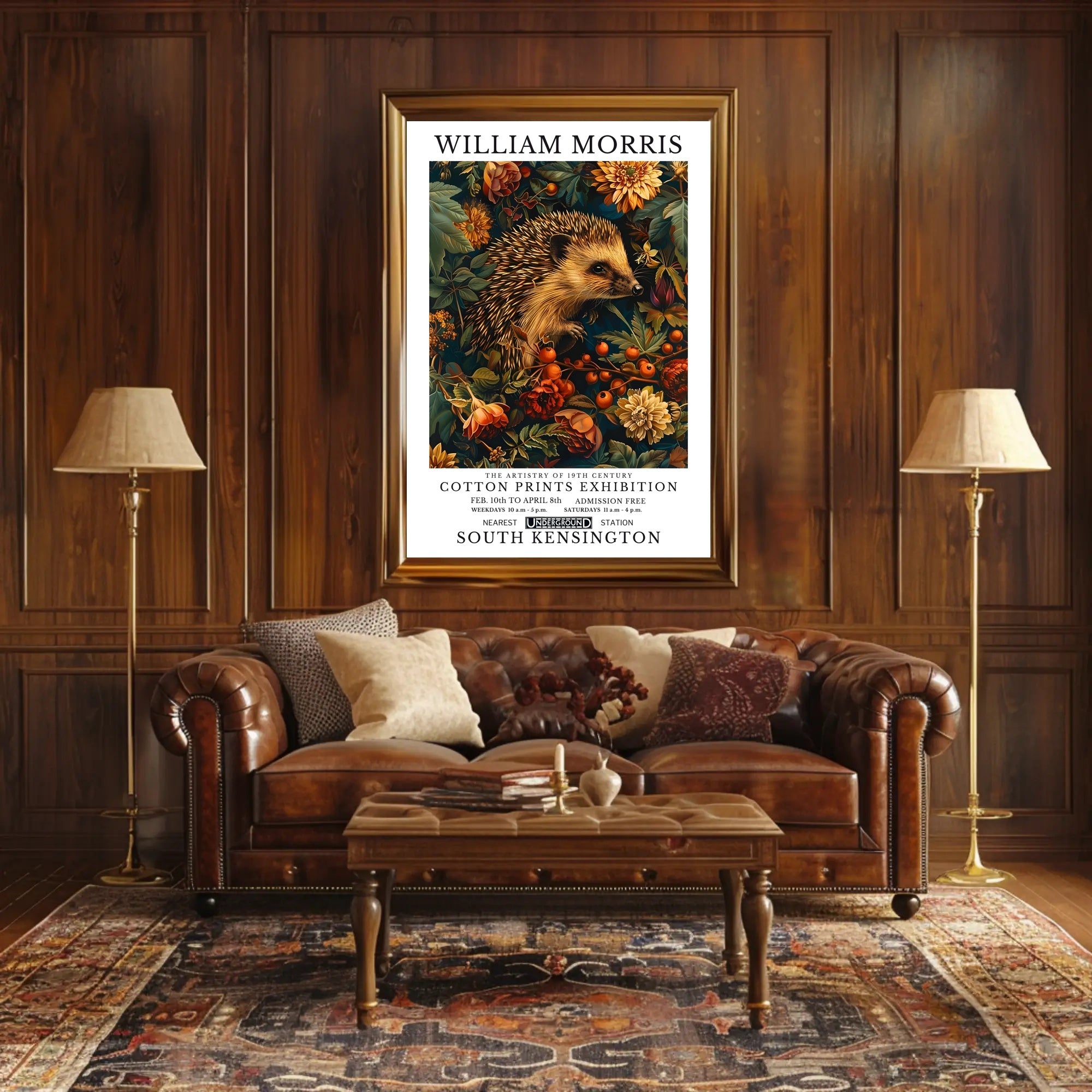William Morris Hedgehog Art Print Cultural or Heritage Poster