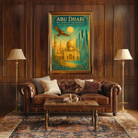 Abu Dhabi Cityscape Jewel of the Emirates Cultural Poster