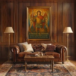 St. Michael Archangel Religious Art Fantasy Mythology Poster