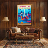 Kansas City City of Fountains Poster