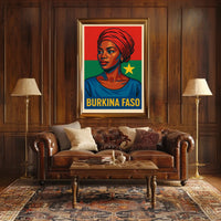 Burkina Faso Cultural Portrait Poster