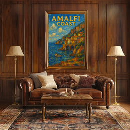 Amalfi Coast Poster Wall Art 18x24 Travel Gift Print