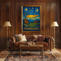Tennessee Night Sky Music Art Poster - Cultural or Heritage Poster