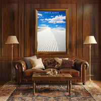 White Sands Travel Poster Minimalist Desert Print