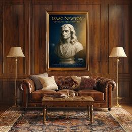 Isaac Newton Unveiling the Universe Poster