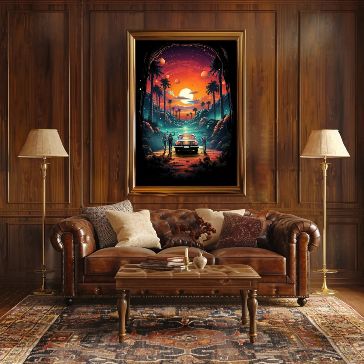 Cosmic Journey at Sunset Poster