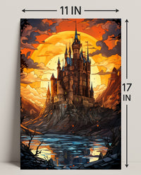 Enchanted Castle At Sunset Poster