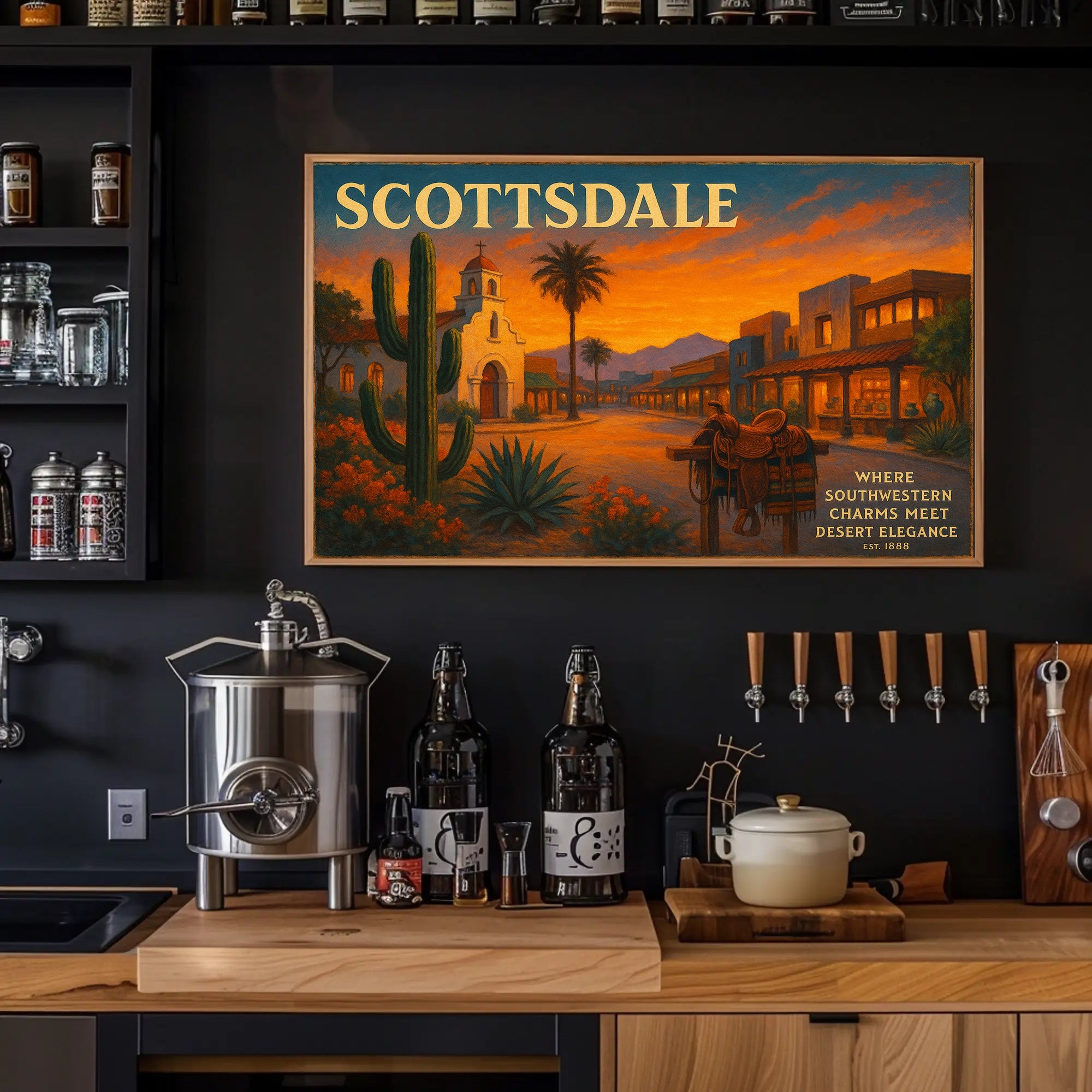 Scottsdale Desert Charm Travel Poster Print