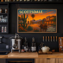 Scottsdale Desert Charm Travel Poster Print