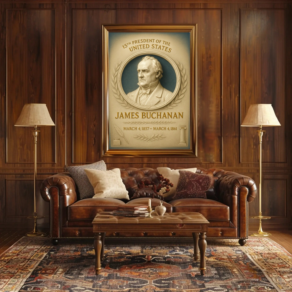 James Buchanan 15Th President Poster