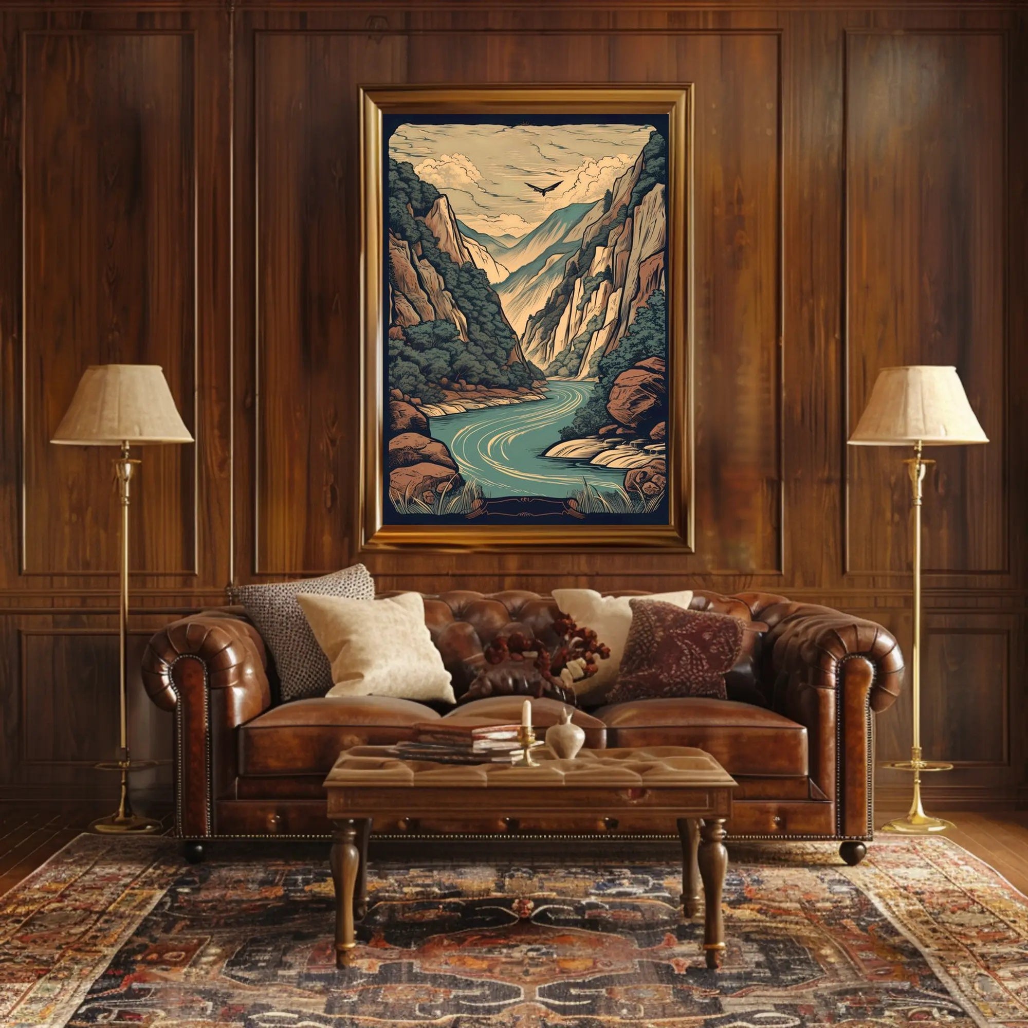 Serene Canyon Landscape Poster